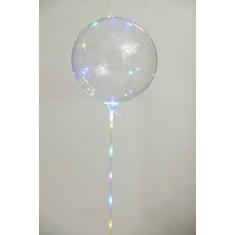Imagem de Balão Com Luz Led Colorido Bubble Transparente Festas Luz