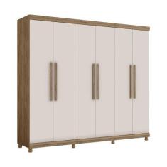 Imagem de Guarda Roupa Antares 100% Mdf 6 Portas 5 Gavetas Com Pés - Lanza