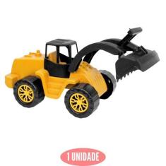 Imagem de Trator X Escavadeira Amarelo Pá Articulada Infantil - Omotcha