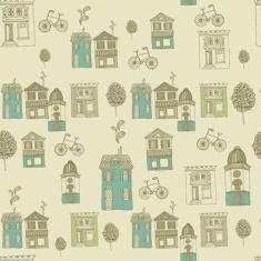 Imagem de Papel De Parede Adesivo Casas 31100 Rolo 0,58X3M