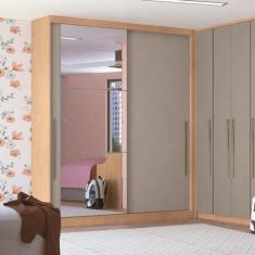 Imagem de Módulo De Guarda-Roupa 2 Portas 2 Gavetas Espelhadoelegance Móveis Cas