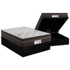 Imagem de Cama Box Baú Queen: Colchão Molas Ensacadas Probel Evolution + Base Black(158X198)