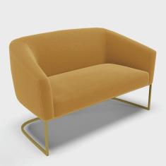 Imagem de Sofá Namoradeira 2 Lugares Industrial Dourado Stella Bouclê Most D03 - D'Rossi