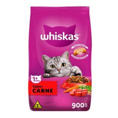 Imagem de Ração Whiskas Para Gatos Adultos Sabor Carne 900g