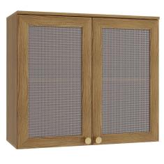 Imagem de Armário Aéreo Botanic 80cm com Tela 2 Portas MDP Kappesberg