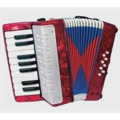 Imagem de Acordeon Sanfona Gaita Infantil 8 Baixos Brinquedo Crianças vermelho