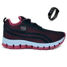 Imagem de Tenis Infantil Menino E Menina Escolar E Relogio Lege23-Inf-Relo1 Rosa