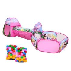 Imagem de Toca Barraca Infantil 3 Em 1 Princesas Com 200 Bolinhas - Dm Toys