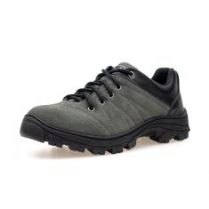 Imagem de Tenis Masculino De Couro Adventure Trilha Treking Rota79 Cor Chumbo-Masculino