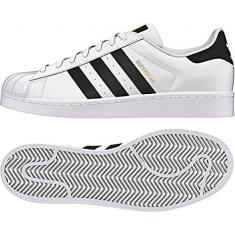 Imagem de adidas Originals Tênis masculino Superstar, Branco/Preto/Branco, 6