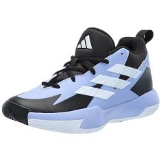 Imagem de adidas Tênis de basquete infantil unissex Cross 'Em Up Select, Azul cintilante/preto/branco, 18