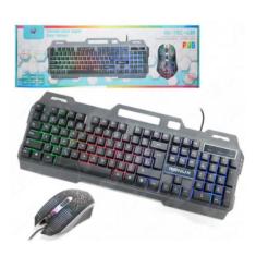 Imagem de Teclado E Mouse Gamer Usb Led Rgb Luminoso Re-tec-539 Pra Pc