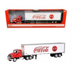 Imagem de Miniatura Caminhão Trailer Coca Cola Escala 1/50 Motor City, Branco, V