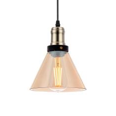 Imagem de Lustre Pendente Blumenau Vintage Cone Âmbar E27 Bivolt 