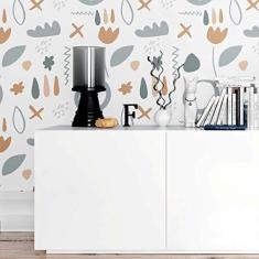 Imagem de Papel De Parede Adesivo Desenho À Mão N09012 Rolo 0,58x3,00M