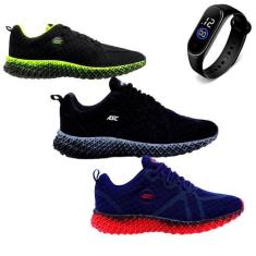 Imagem de Kit 3 Tênis Asc Ghost 3 Esporte Academia Caminhada Dia A Dia Masculino