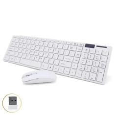 Imagem de Conforto Total: Kit Teclado e Mouse Sem Fio Branco Ultra Slim - MAIZU