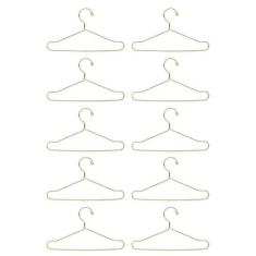Imagem de 10 Peças Mini Cabides de Roupas de Boneca, Suportes de Roupas de Vestido de Boneca de Aço Inoxidável, Cabide de Roupa de Boneca de 100mm Cabide de Roupas Em Miniatura Acessórios