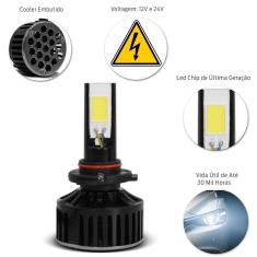 Kit Lâmpada Super LED Automotiva D-lux H7 - 12/24V 6000K 4600 Lumens