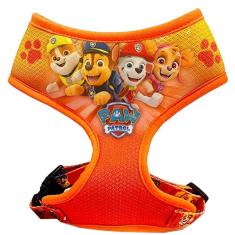 Imagem de Coleira Roupinha Colete Peitoral Patrulha Canina para Cachorro Chalesco Paw Patrol Laranja