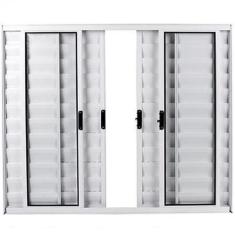 Imagem de Janela Veneziana 6 Folhas Alum nio Branco 1.00 X 1.00 Modular