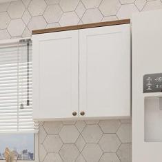 Imagem de Armário Aéreo para Cozinha 1 Porta Provençal Iluminata Genialflex Branco