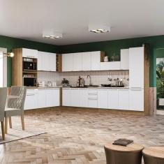 Imagem de Cozinha Completa Suprema Freijó/Branco 19 Peças