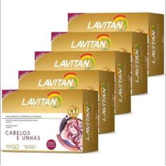 Imagem de Lavitan Mais Hair Cabelos E Unhas - 60 Comprimidos - Kit Com 5 Caixas