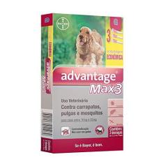 Imagem de Advantage Max 3 Combo Leve 3 Pague 2 Antipulgas E Carrapatos Para Cães Entre 10 E 25kg 2,5ml