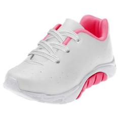 Imagem de Tênis Infantil Feminino Mais Branco Pink Neon Kidy 168-1230-4118