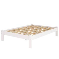 Imagem de Cama Casal Turca New Madeira Maciça Cor Branco - Nemargi