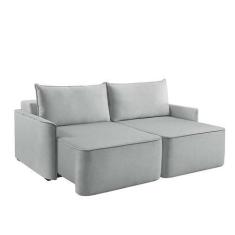 Imagem de Sofá 3 Lugares Retrátil Moon Linho Gelo 220 cm - Estofart