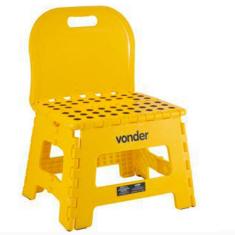 Imagem de Banqueta Plastica Com Encosto Amarela 220Mm Vonder