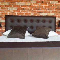 Imagem de Cabeceira Cama Box Queen Durasi 10 Corino Marrom 160 X 60 Rbl