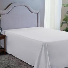 Imagem de Lençol 400 Fios Casal Sem Elástico Virol Hotel Pousada Tecido Acetinad