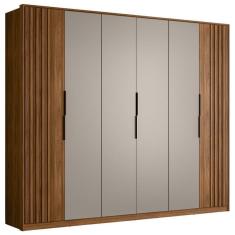 Imagem de Guarda Roupa Casal 6 Pt 6 Gav D66210k Nogueira Nude Prime Tx Demartez