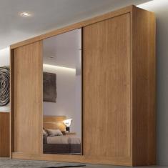 Imagem de Guarda-Roupa Spazzio Plus Com 1 Porta Espelho Peliculado 3 Portas E 8