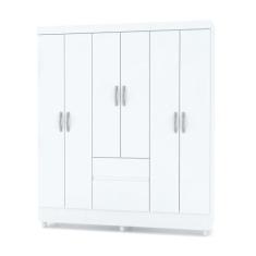 Imagem de Guarda Roupa Solteiro 6 Portas 153 cm Rio Plus Branco/Camarim - Pallazio