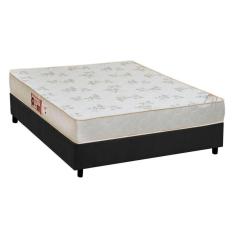 Imagem de Cama Box Casal: Colchão Espuma D33 Castor Sleep Max Relax + Base Crc Suede Gray(138X188)