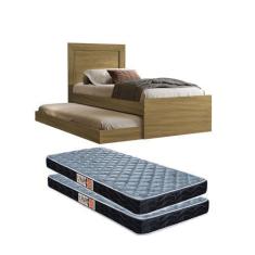 Imagem de Cama Solteiro Com Auxiliar Bicama Luara Quarto Varias Cores Com 2 Colc