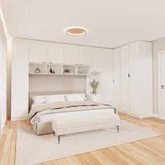 Imagem de Guarda-Roupa Modulado De Canto 11 Portas 8 Peças Hera Cabecasa Madeira