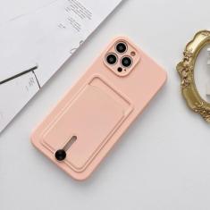 Imagem de Capa de telefone para iPhone 15 14 13 12 Mini 11 Pro Max X XR XS Max 15 7 8 Plus SE 2020 Carteira fashion com suporte de cartão Capa de TPU macia, rosa, para iPhone 11