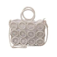 Imagem de Bolsa Feminina Praia Piscina Vazada Crochê Palha - Nicbolsa