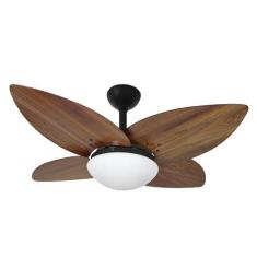 Imagem de Ventilador de Teto Infinity Lótus Preto 4 Pás Imbuia 220V+Controle 102