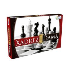 Imagem de Jogo de Xadrez e Dama - Tabuleiro Dupla Face - Clássico e Educativo pa