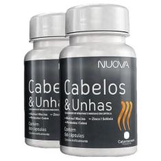 Imagem de Kit 2 Nuova Cabelos e Unhas Biotina Catarinense 60 cápsulas