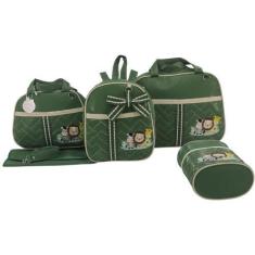 Imagem de Bolsa maternidade 5 peças safari baby verde militar - LET BABY BOLSAS 