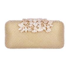 Imagem de Adoptfade Bolsas femininas grandes de festa com strass para noite, Dourado