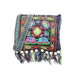 Imagem de WYSJYBHJ Bolsa tiracolo de ombro bordada, bolsa tiracolo hippie de viagem, bolsa tiracolo de viagem hippie para mulheres., Colorido.