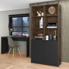 Imagem de Estante Para Livros 2 Portas Office Castani Brienza Decor